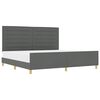 vidaXL Ramsv&iacute;k me&eth; h&ouml;fu&eth;gafl D&ouml;kkgr&aacute;r 200 x 200 cm d&uacute;kur
