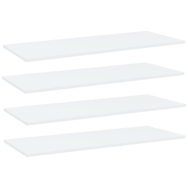 vidaXL Bookshelf Boards 4 pcs White 100x40x1,5 cm Samsettur Vi&eth;ur