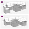 vidaXL 7-Hluta Gar&eth;s&oacute;fasett me&eth; Sessum Gr&aacute;tt P&oacute;l&yacute;rattan