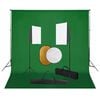 vidaXL St&uacute;d&iacute;&oacute;b&uacute;na&eth;ur me&eth; Softbox-Lj&oacute;sum, Bakgrunni og Endurkastara