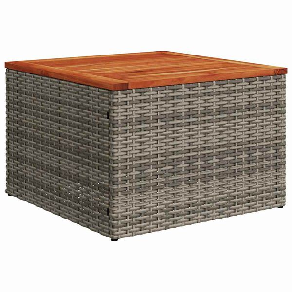 vidaXL Gar&eth;s&oacute;fa sett me&eth; p&uacute;&eth;i 7 pcs Gr&aacute;r p&oacute;l&yacute;rattan