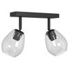 vidaXL Loftskastari Svartur 33 x 13 x 26 cm Gler og Metall