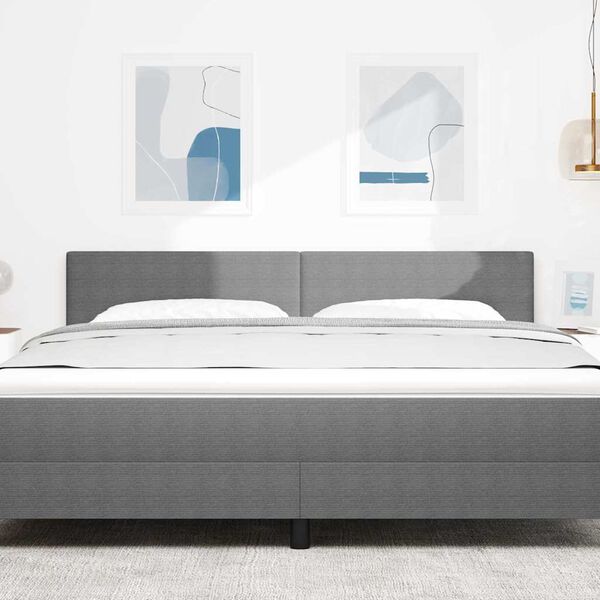 vidaXL H&ouml;f&eth;agafl me&eth; h&ouml;fu&eth;gafl Lj&oacute;sgr&aacute;r 180 cm Gervile&eth;ur