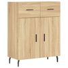 vidaXL Skenkur Sonoma 69,5x34x90 cm Samsettur Vi&eth;ur