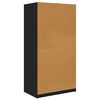 vidaXL Cabinet me&eth; sk&uacute;ffu Svart 79,5 x 49 x 156 cm Verkefnavi&eth;ur