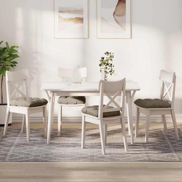 vidaXL Setjp&uacute;&eth;ar 4 pcs M&oacute;gr&aacute;r 45 x 45 cm Mikr&oacute;trefjefni