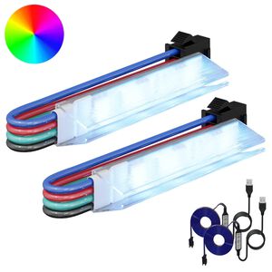vidaXL LED strimill 2 pcs Svartur og Hv&iacute;tt 1745 mm Kopar og plast