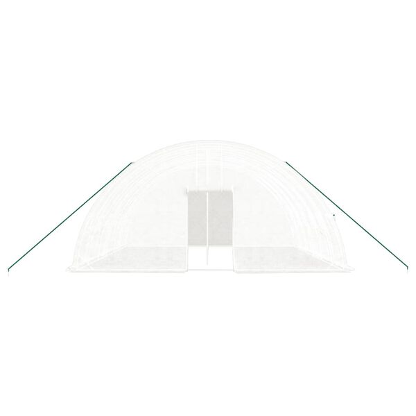 vidaXL Gr&oacute;&eth;urh&uacute;s me&eth; St&aacute;lgrind Hv&iacute;tt 36 m&sup2; 6x6x2,85 m