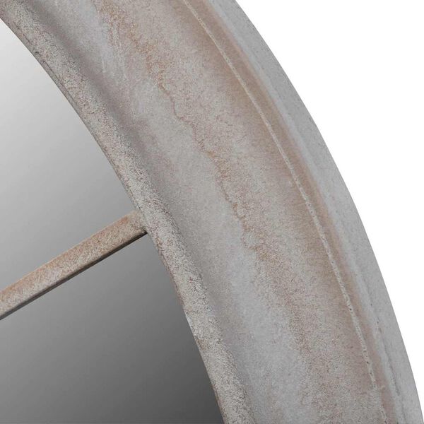 vidaXL Spegill með Bogakanti Hlýlegur Sveitastíll 69x89 cm Má Nota Inni og Úti