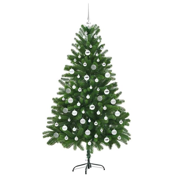 vidaXL Jólatré með 300 LED með standi Grænn 180 cm PE