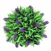 Sett með 2 Gervi Boxviðarkúlum með Lavender 28 cm