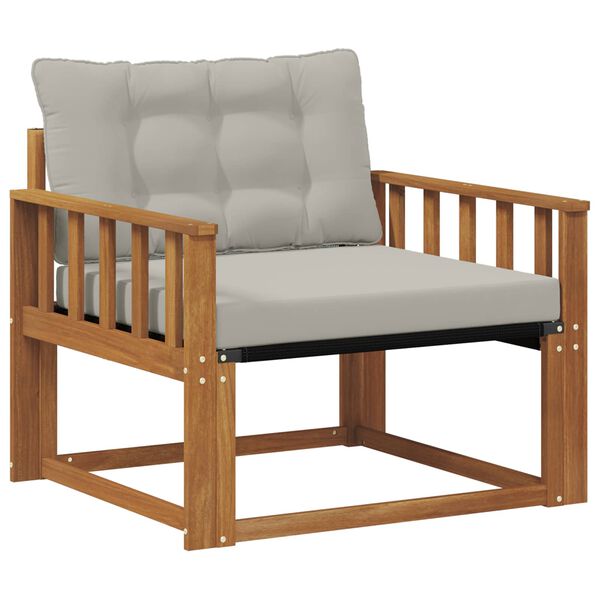 vidaXL &Uacute;ti s&oacute;fasett Fast Acacia tr&eacute; og Textilene N&aacute;tt&uacute;rulegur