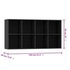 vidaXL Bókaskápur/Skenkur Svartur 66x30x130 cm Samsettur Viður