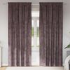 vidaXL Flauels skaut me&eth; gluggatj&ouml;ldum 2 pcs Br&uacute;nn 245 x 140 cm Flauel