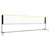 vidaXL Stillanlegt Badmintonnet 500x103x94-158 cm M&aacute;lmur