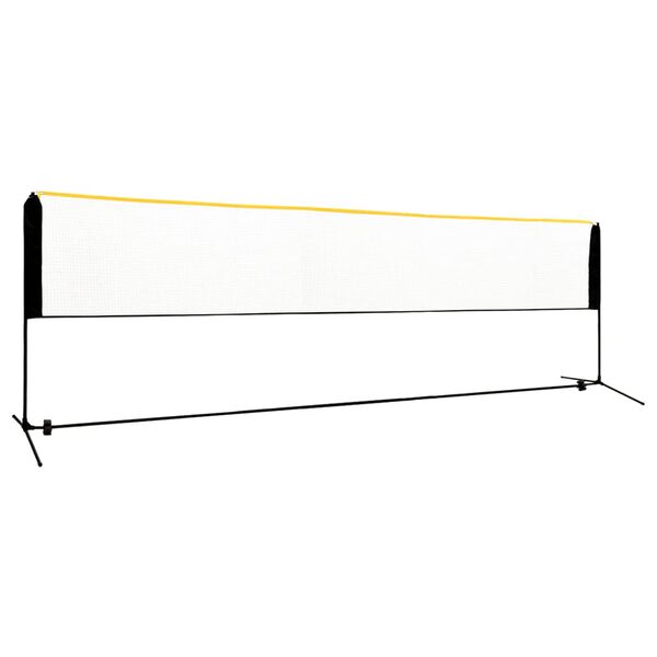 vidaXL Stillanlegt Badmintonnet 500x103x94-158 cm M&aacute;lmur