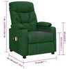 vidaXL Rafknúinn Nuddstóll Dökkgrænn Tauáklæði