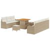 vidaXL Gar&eth;s&oacute;fa sett me&eth; p&uacute;&eth;i me&eth; geymslu 10 pcs Beige og krem