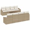vidaXL Sófasett með púði með geymslu 7 pcs Beige og krem pólýrattan