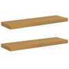 vidaXL Vegghylla 2 pcs Drapplita&eth;ur 80 x 23,5 x 4 cm Samsettur vi&eth;ur