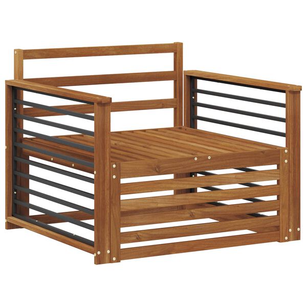 vidaXL 2 Stykki S&oacute;fi me&eth; armheimar Hrein akas&iacute;utr&eacute; N&aacute;tt&uacute;rulegur