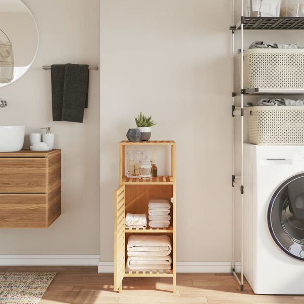 vidaXL Ba&eth;sk&aacute;pur me&eth; Hillu 36x33x87 cm Bambus