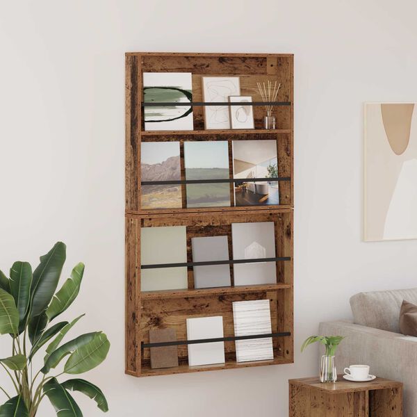 vidaXL T&iacute;marit Hillur me&eth; hillu 2 pcs Gamalt timbur 80 x 12 x 70 cm