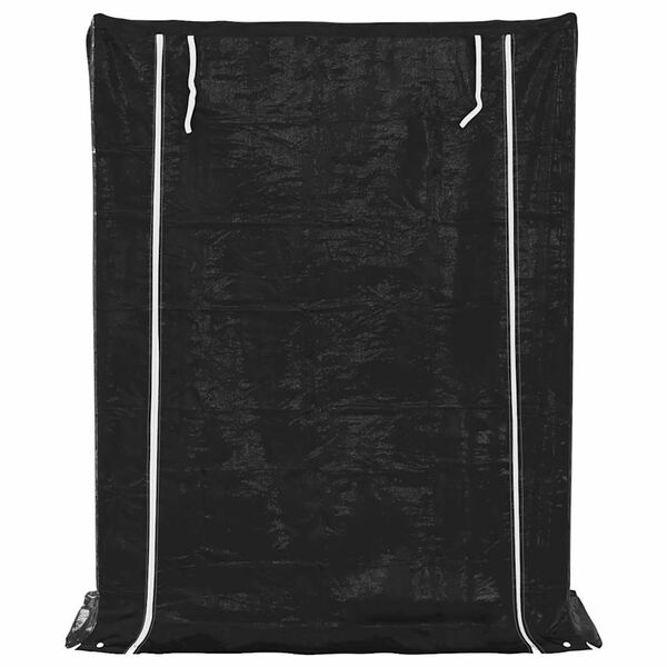 vidaxL Eldivi&eth;argrind me&eth; Regnhl&iacute;f 150x60x200 cm S&iacute;nkh&uacute;&eth;a&eth; St&aacute;l