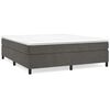 vidaXL R&uacute;mgrind me&eth; Springfj&ouml;&eth;rum D&ouml;kkgr&aacute; 200x200 cm Flauel