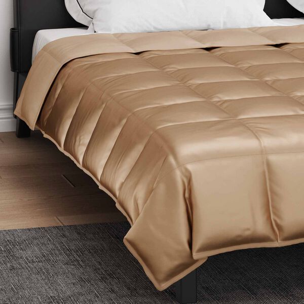 vidaXL Full &aacute;rs d&yacute;na gold 220 x 260 cm Sat&iacute;n og microfiber