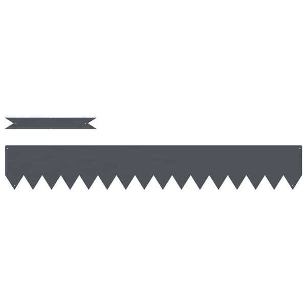 vidaXL Garðjaðar 10 pcs Antrasít 100 x 0.05 x 20 cm