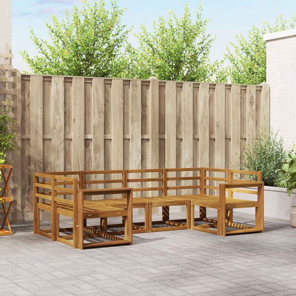 vidaXL &Uacute;ti s&oacute;fasett 6 pcs N&aacute;tt&uacute;rulegur Hrein akas&iacute;utr&eacute;