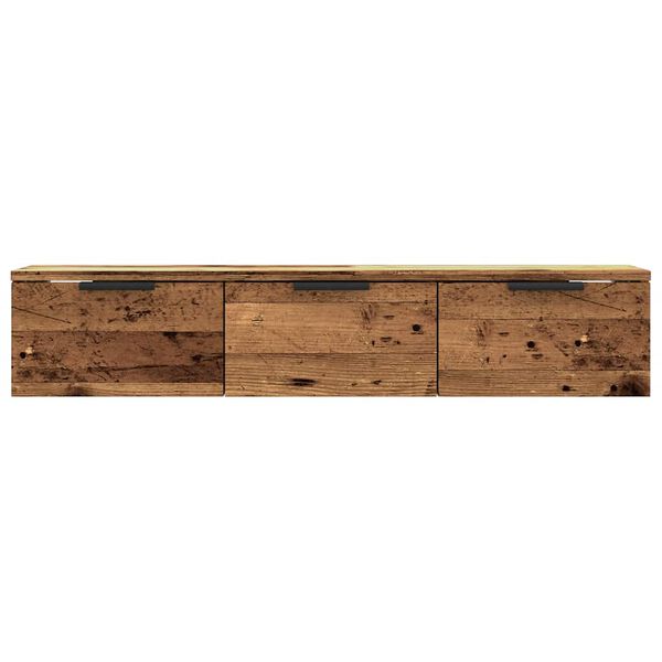 vidaXL Veggskápur Old Wood 102x30x20 cm Engineered Wood