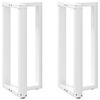 vidaXL barbor&eth;sf&aelig;tur T-laga 2 stk. hv&iacute;tir 50x35x(90-91) cm st&aacute;l