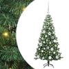 vidaXL J&oacute;latr&eacute; me&eth; 150 LED me&eth; standi Gr&aelig;nn 120 cm PVC