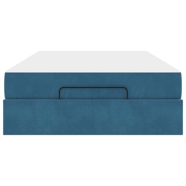 vidaXL R&uacute;mgrind me&eth; d&yacute;nu me&eth; d&yacute;nu 2 pcs Bl&aacute;r Flauel