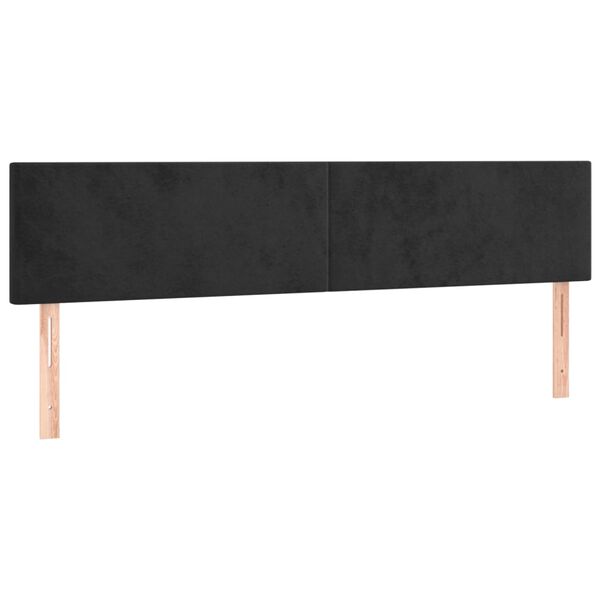 vidaXL H&ouml;fu&eth;gaflar Svart 160x5x78/88 cm Flauel