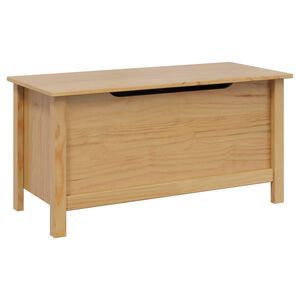 vidaXL Geymslukassi Hill Hunangsbr&uacute;nn 90 x 40 x 45 cm Mass&iacute;ft furuvi&eth;