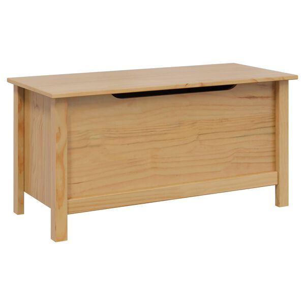 vidaXL Geymslukassi Hill Hunangsbr&uacute;nn 90 x 40 x 45 cm Mass&iacute;ft furuvi&eth;