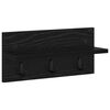 vidaXL Vegghengt fatahengi Vegghengt Svartur Eik 40 x 10,5 x 18 cm