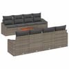 vidaXL Gar&eth;s&oacute;fa sett me&eth; geymslu 9 pcs Gr&aacute;r p&oacute;l&yacute;rattan