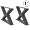 vidaXL s&oacute;fabor&eth;sf&aelig;tur 2 stk. antras&iacute;t 60x(30-31,3) cm st&aacute;l