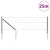 vidaXL Gir&eth;ingarp&oacute;stur Gr&aacute;r 25 x 0,6 m (50 mm net) St&aacute;l og PVC