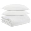 vidaXL R&uacute;mfatasett me&eth; kodda 3 pcs Hv&iacute;tt D&uacute;nfja&eth;rir