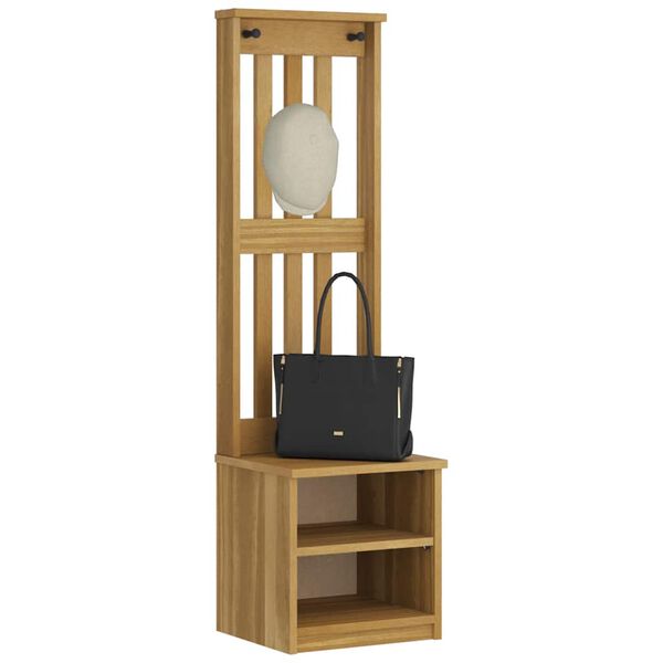 vidaXL Hall Tree SANDNES 45x40x159,5 cm gegnheilviði furu