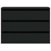 vidaXL Hornkommóða Svart 80x41x58 cm Hannaður viður