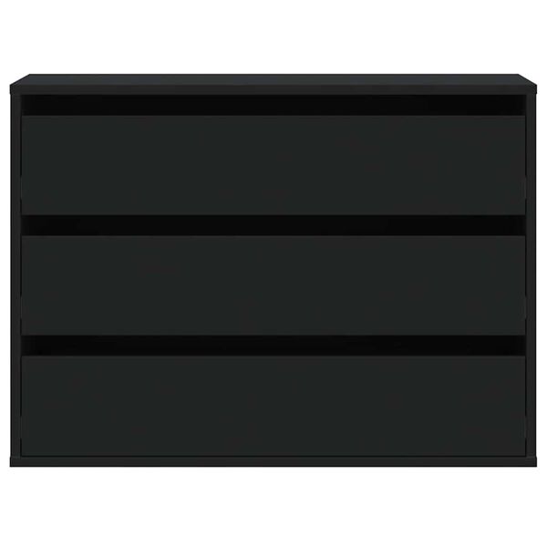 vidaXL Hornkommóða Svart 80x41x58 cm Hannaður viður