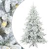 vidaXL Gervi hengdu j&oacute;latr&eacute; me&eth; 300 LED Hv&iacute;tt 240 cm PVC og St&aacute;l
