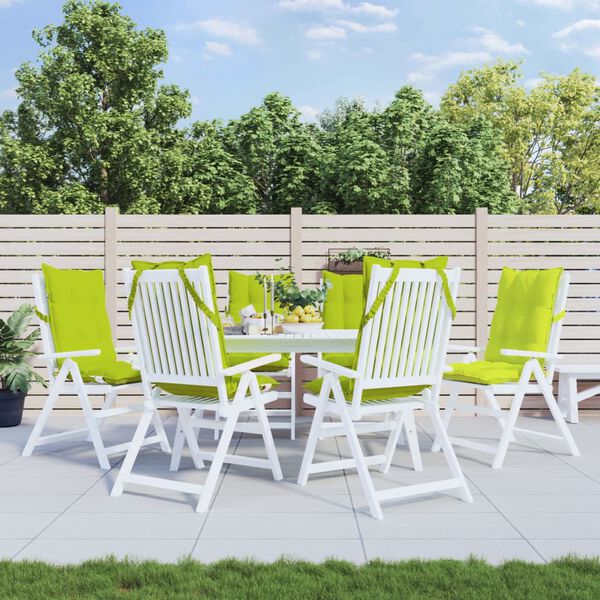 vidaXL Sessur fyrir St&oacute;la me&eth; H&aacute;u Baki 6 stk. Sk&aelig;rgr&aelig;nn Oxfordefni