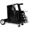 142363 vidaXL Welding Cart with 4 Drawers Black